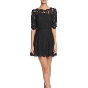 NEW Joie Riya Elbow Sleeve Lace Dress- caviar size 2